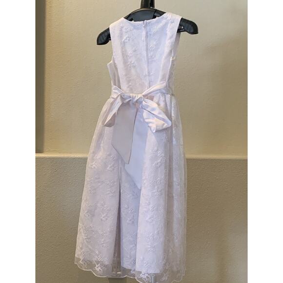 Flower Girl Communion Dress Size 10 Swea’ Pea & Lilli Girls White Fancy - Picture 6 of 11